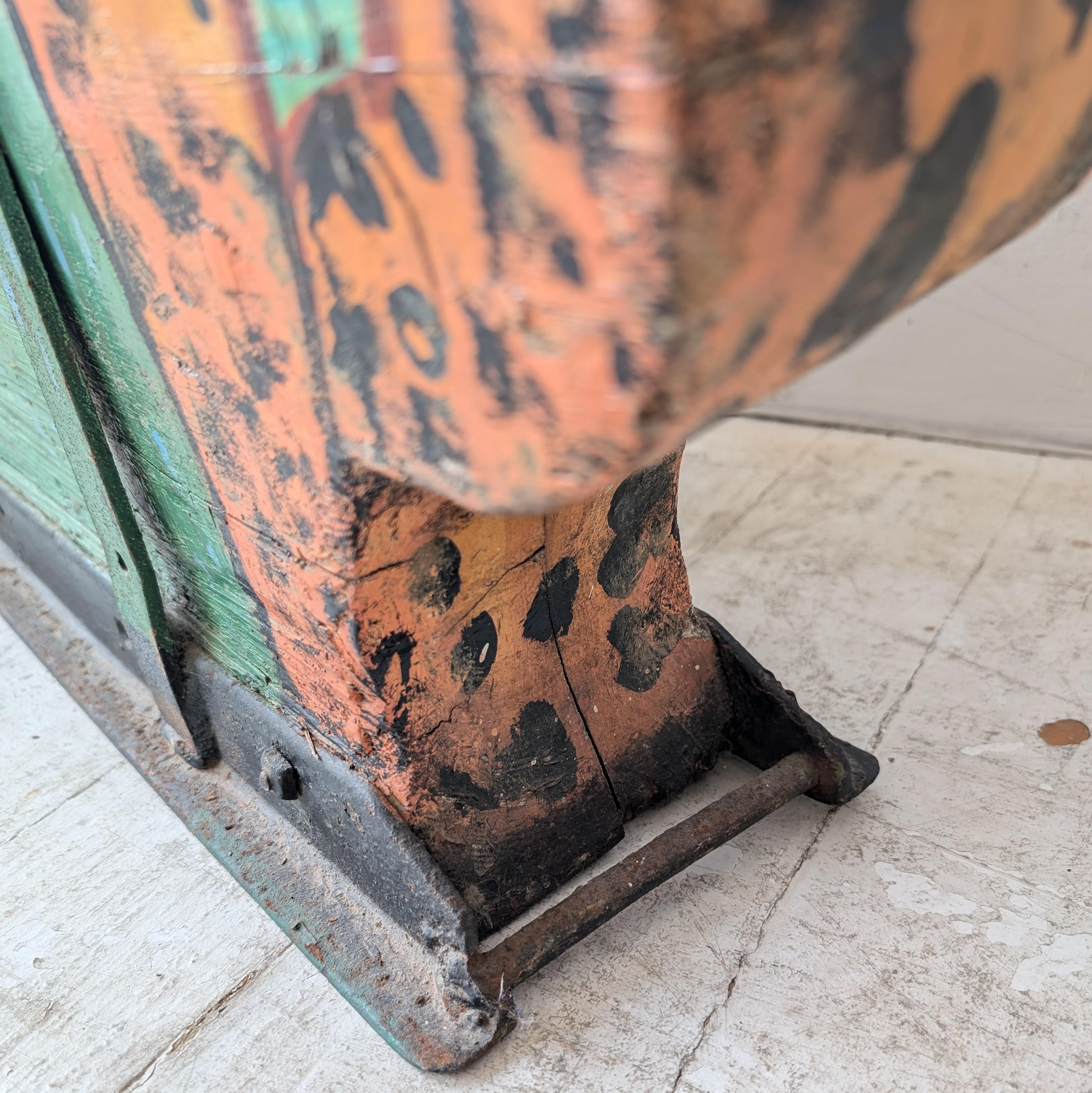 Vintage antiken Jahrmarkt Karussell gemalt Holz Leopard 1920er Jahre Orton & Spooner 7