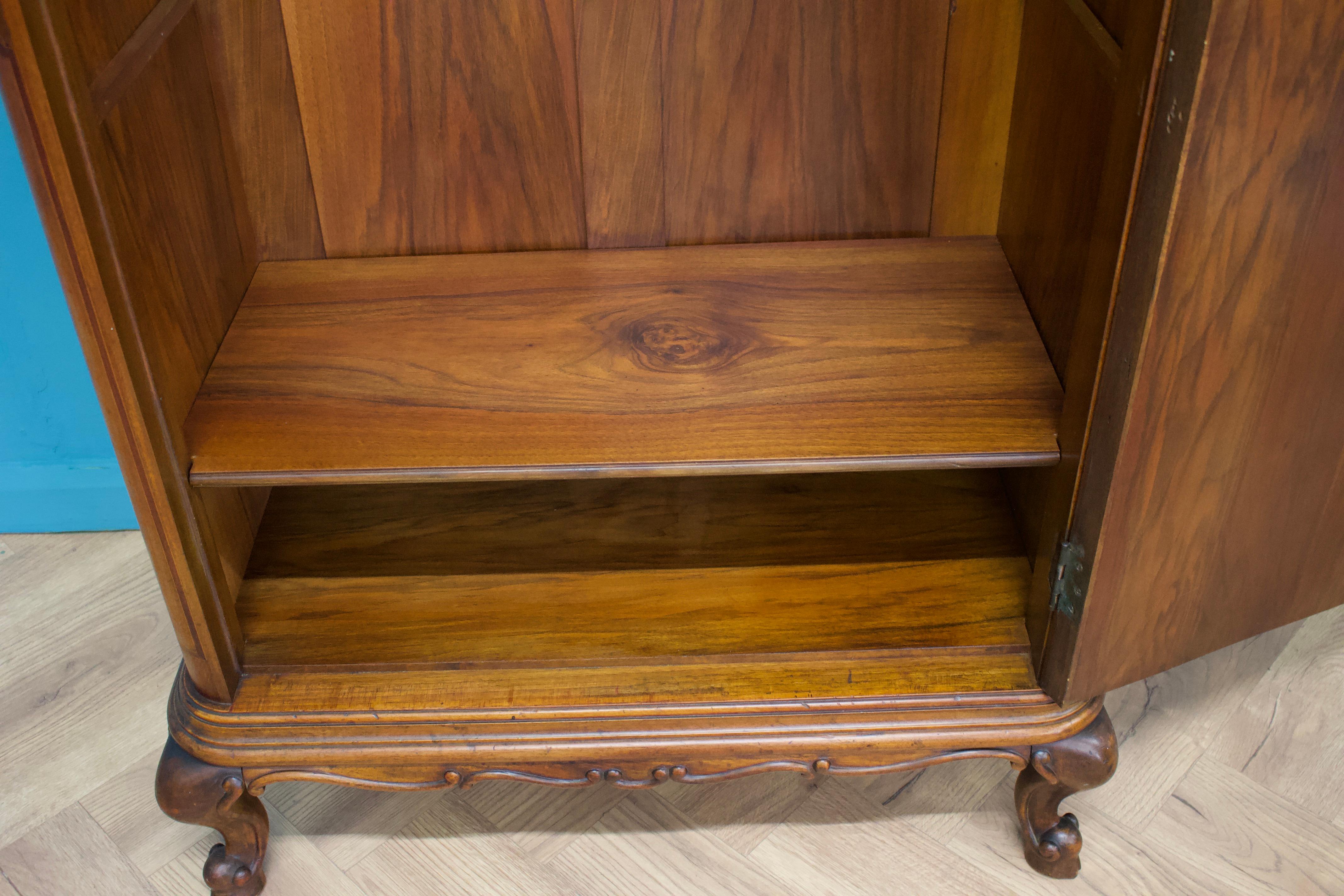Vintage Antique French Walnut Compact Compactum Wardrobe Cabinet, 1900's 1