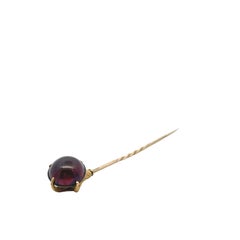 Vintage Antique Dragon Claw Stick Pin in 14K Yellow Gold Garnet Center