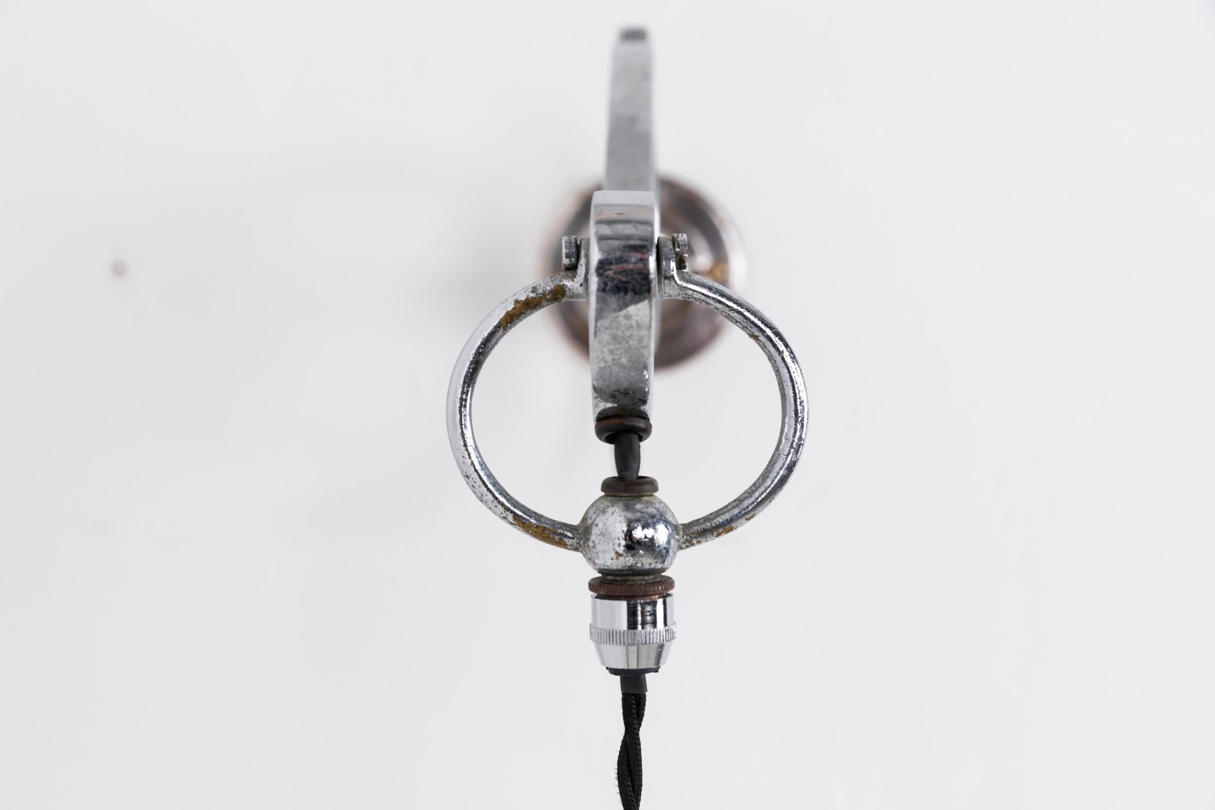 English Vintage Antique GEC Opaline Glass Wall Lamp Sconce Light c.1930 For Sale