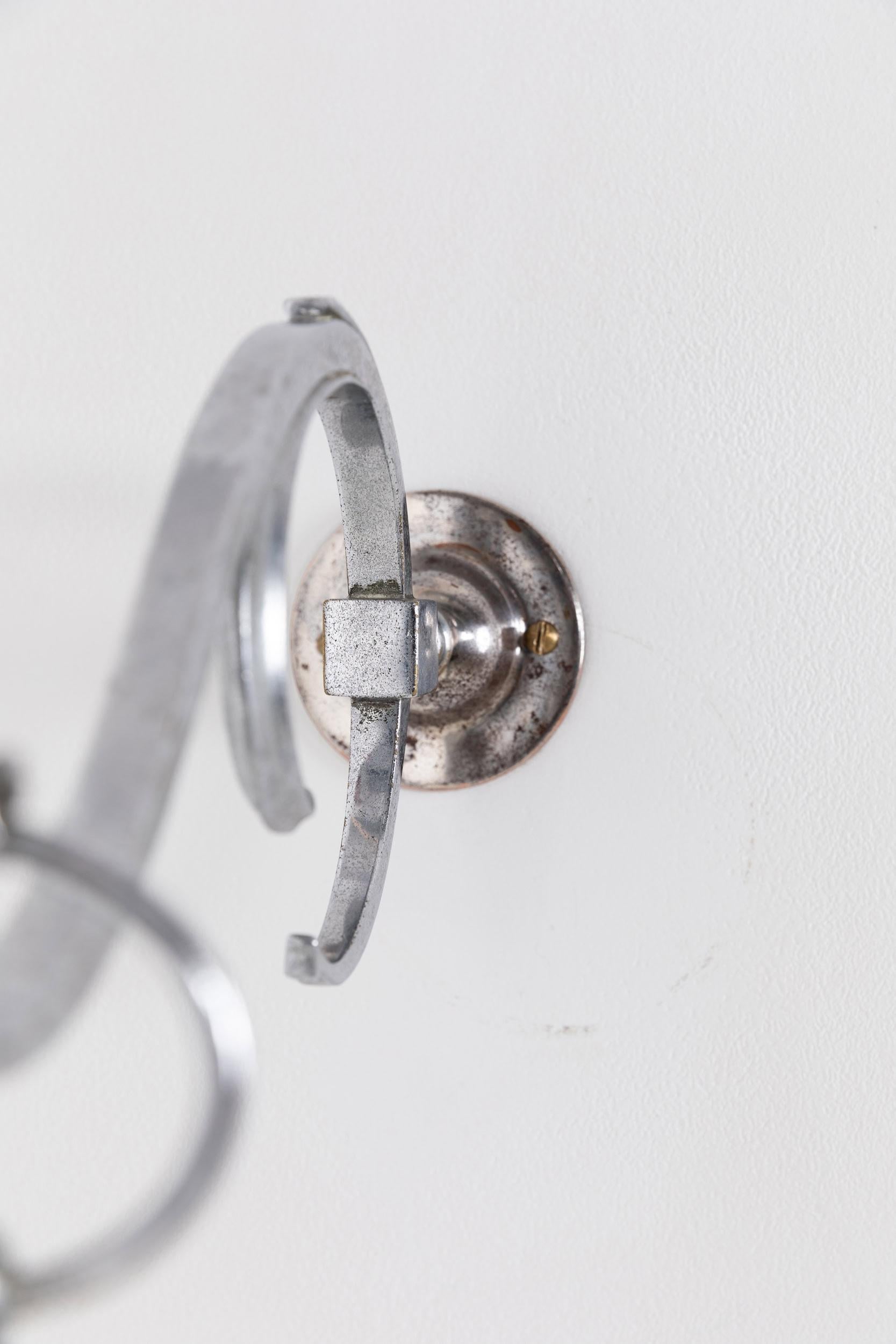 Mid-20th Century Vintage Antique GEC Opaline Glass Wall Lamp Sconce Light c.1930 For Sale