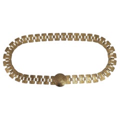 Vintage Antique Goldtone embossed Link Belt