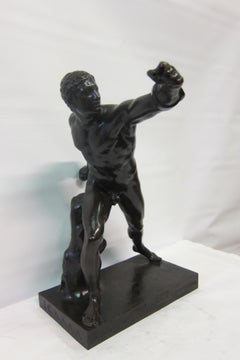 Vintage Antique Greek Gladiator Bronze