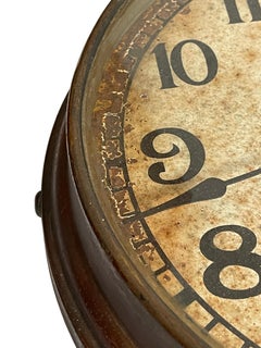 Antike industrielle Ferranti-Werkstatt-Wanduhr aus Kupfer