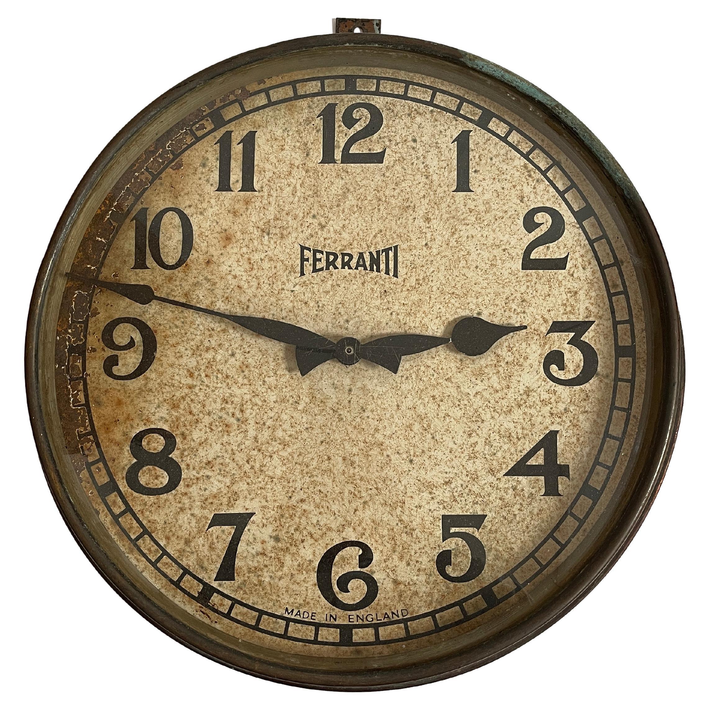 Rare AEG, Emge Industrial, Factory, Station Wall Clock by Peter Behrens