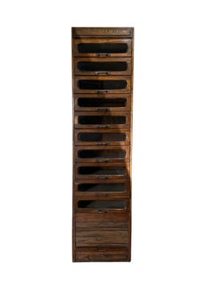 Vintage Antique Industrial Haberdashery Glass Display Cabinet Chest of Drawers