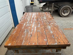 Vintage/Antique Industrial Primitive Kitchen Island/Workbench Table, Circa 1940s