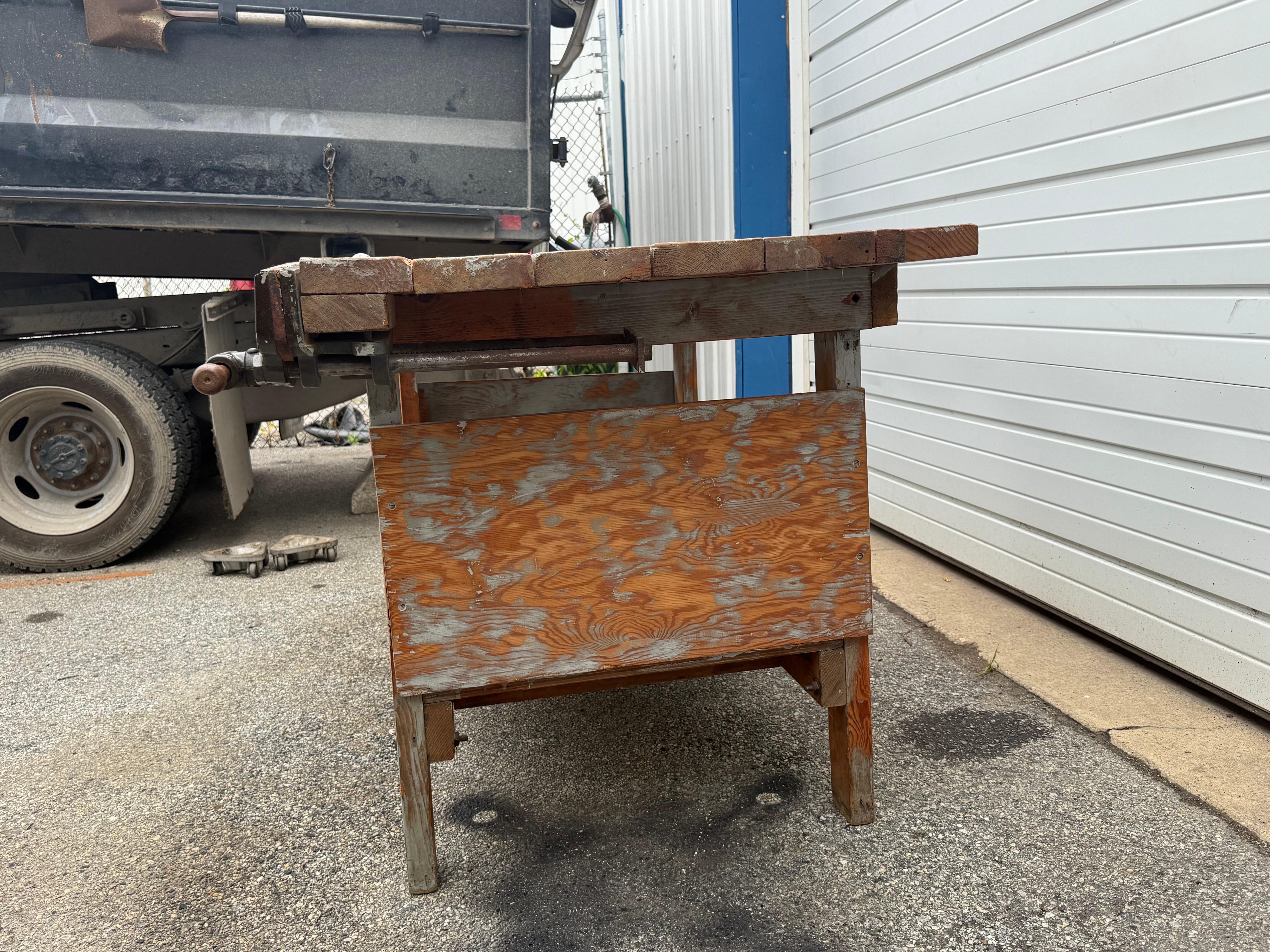 Vintage/Antique Mesa de cocina industrial primitiva, Circa 1940s siglo XX en venta