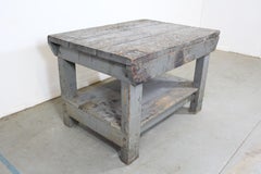 Vintage/Antique Industrial Primitive Workbench Table/Island, circa 1930s