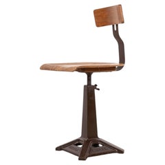 Antica sedia girevole industriale Singer Factory, 1930 ca.