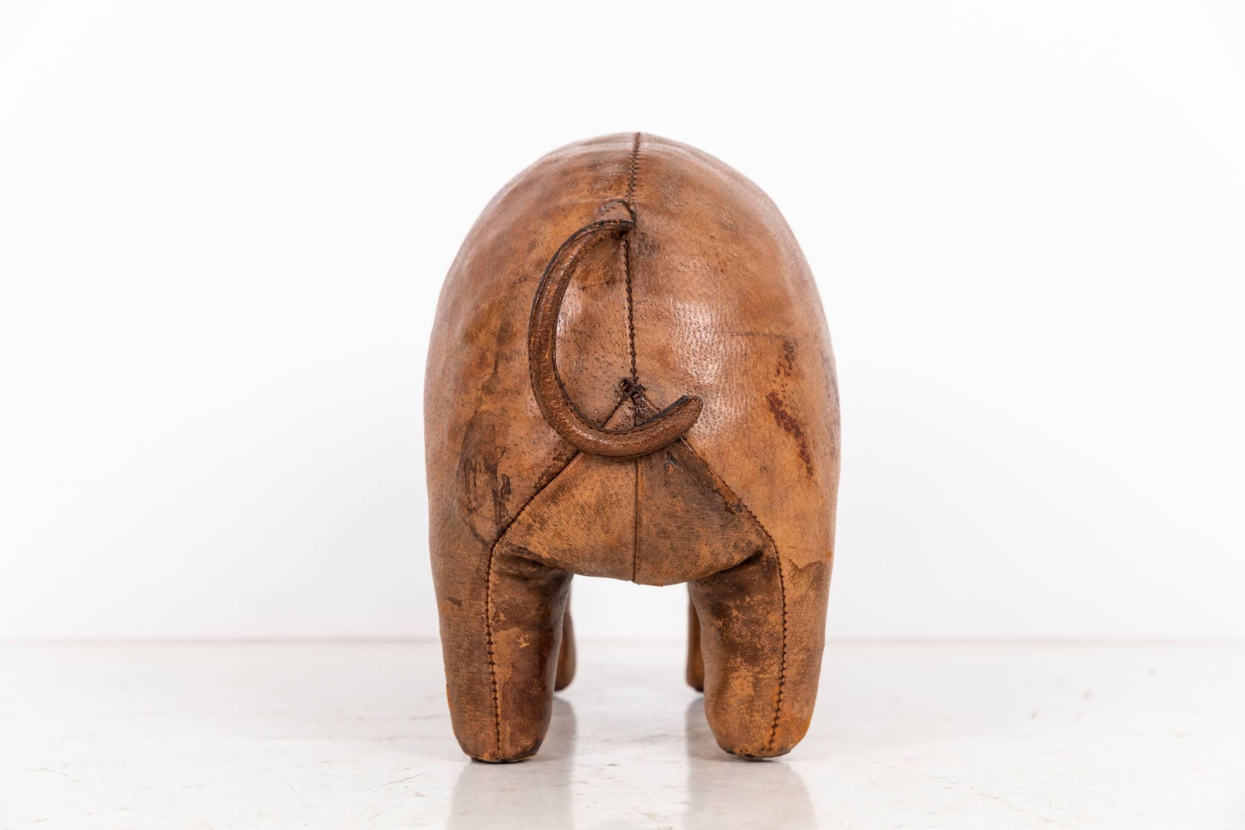 

Beautiful and original example of the iconic pig footstool made in England by Omersa. c.1950

We've affectionately named this guy 'Piggie Smalls'. Commissioned by Liberty of London, and later by Abercrombie & Fitch, the pig was the original