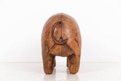Vintage Antique Leather Dimitri Omersa Pig Liberty London Footstool, c.1950