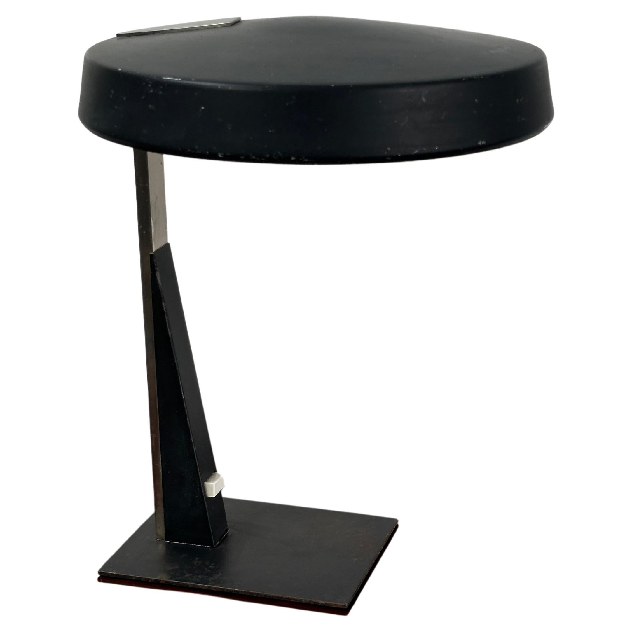 Vintage Antique Louis Kalff Black Table Desk Task Lamp For Philips For Sale