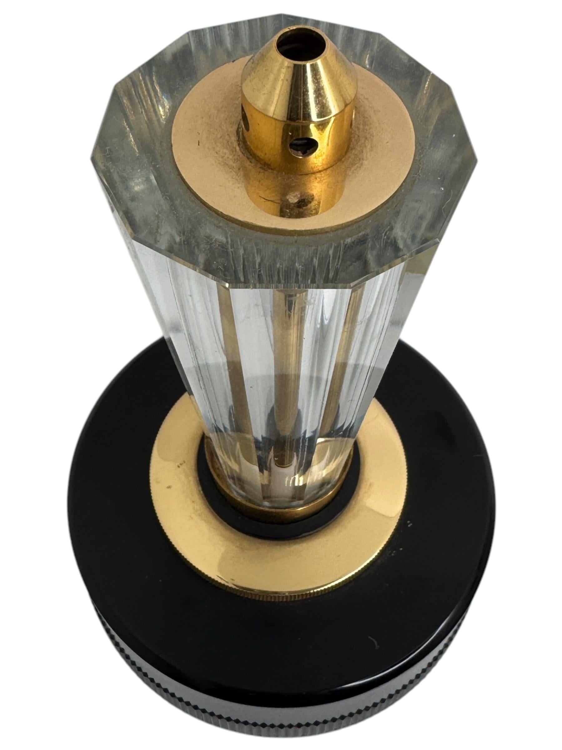 MaruMan T2, briquet de table ancien en cristal lourd, électrique et à gaz en vente 3