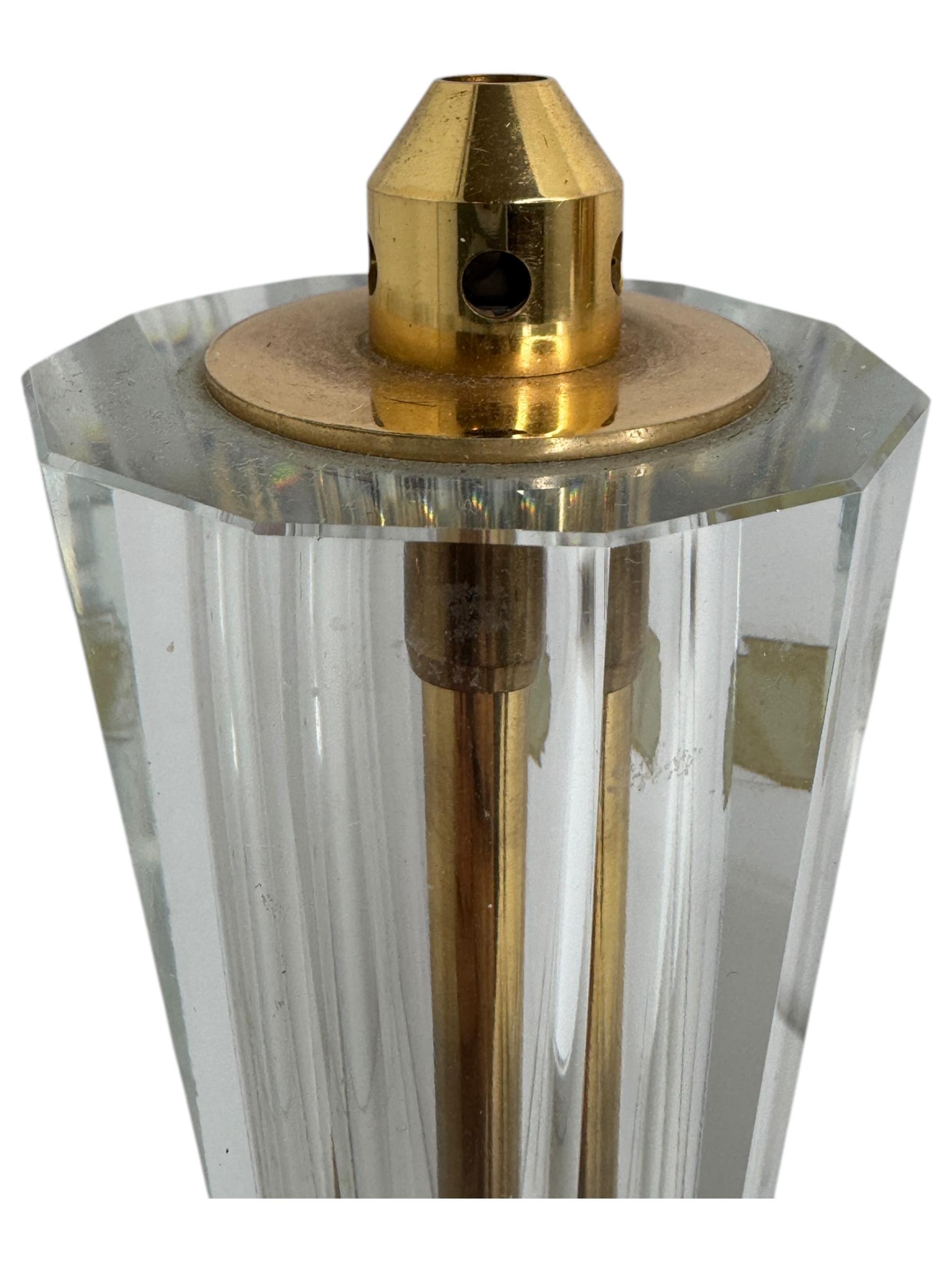 MaruMan T2, briquet de table ancien en cristal lourd, électrique et à gaz en vente 4