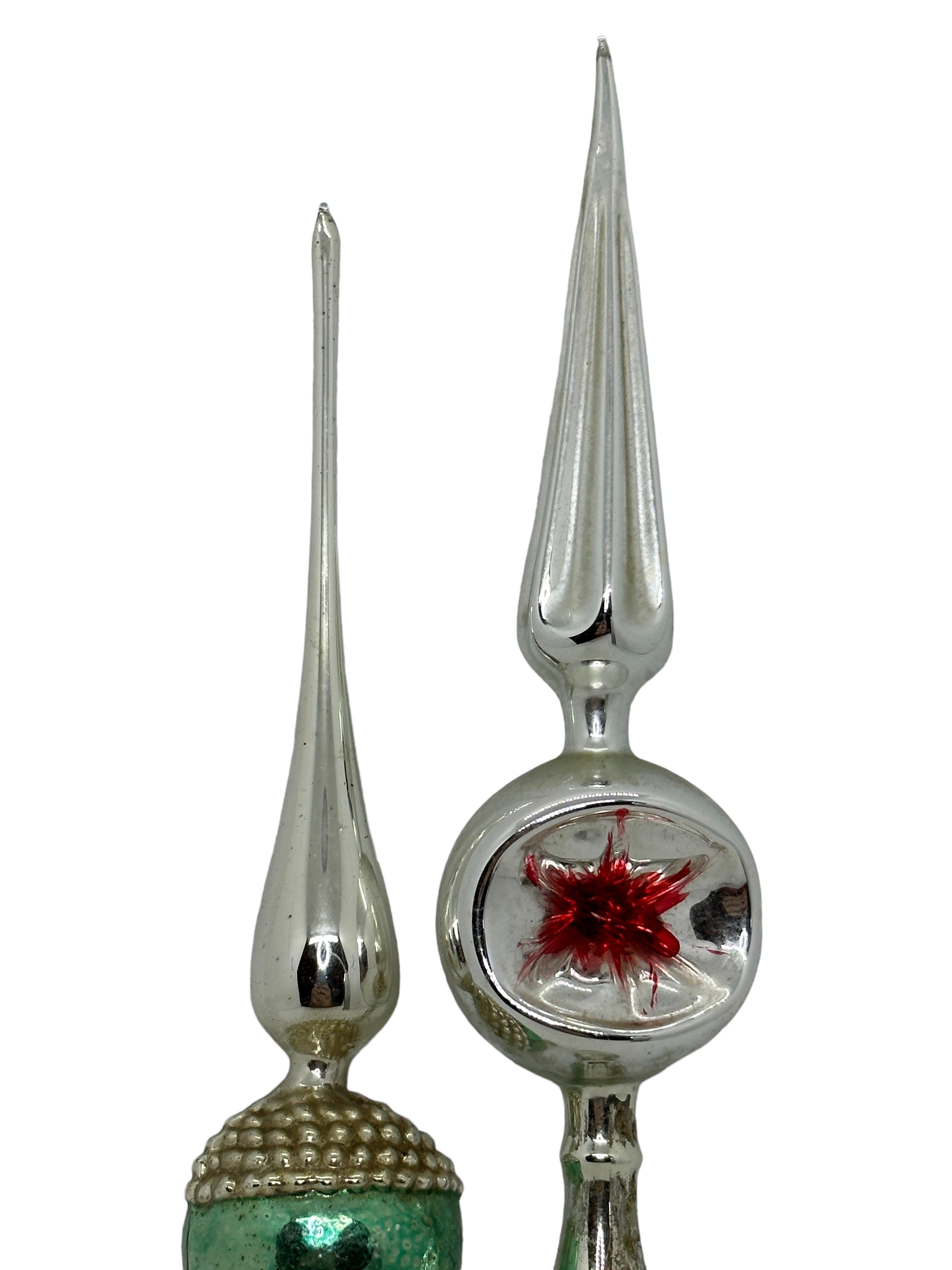 Vintage Antique Mercury Glass Christmas Tree Topper German, 1910s In Good Condition In Nuernberg, DE