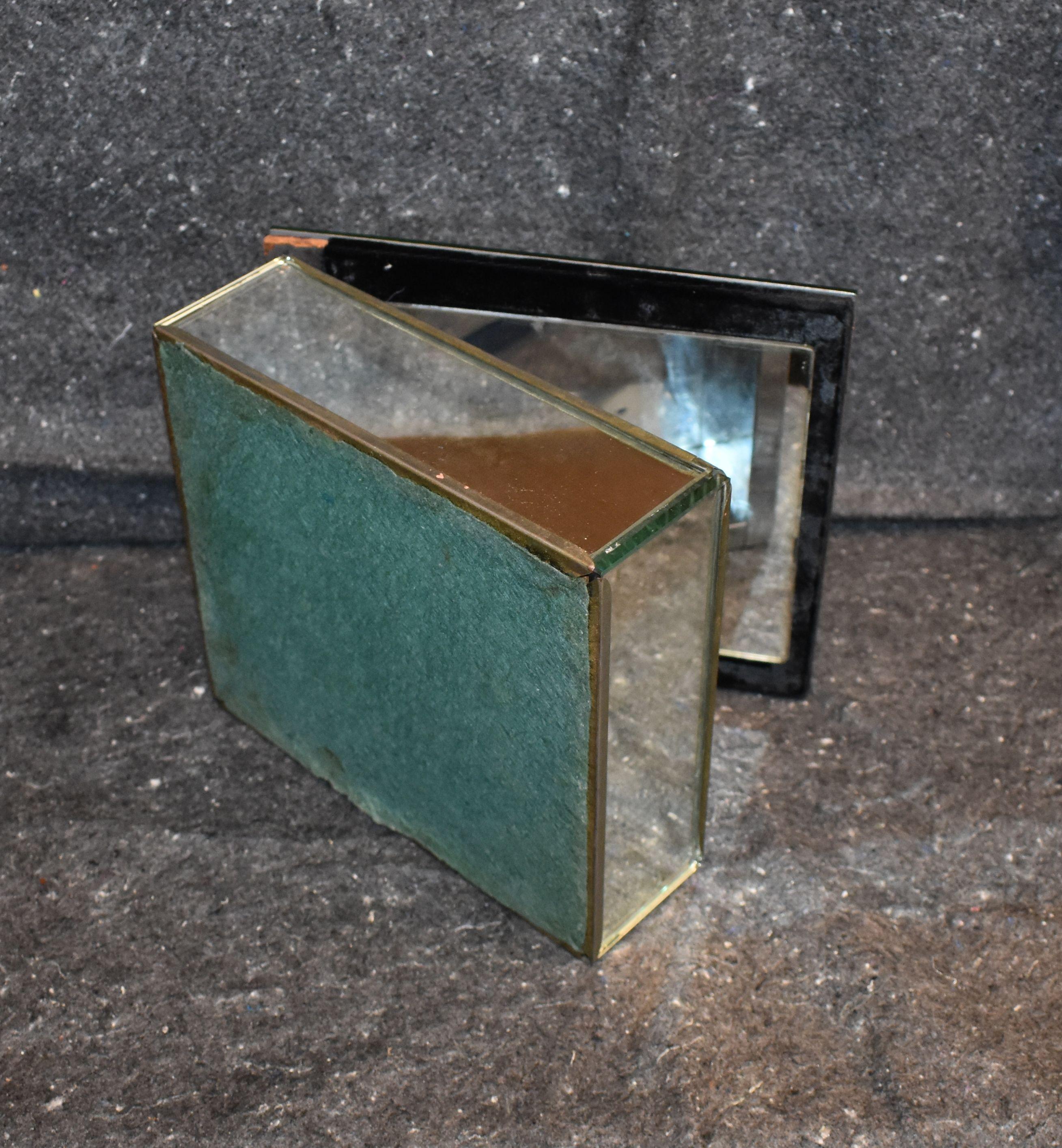 Vintage Antique Mirrored Jewelry Box For Sale 1