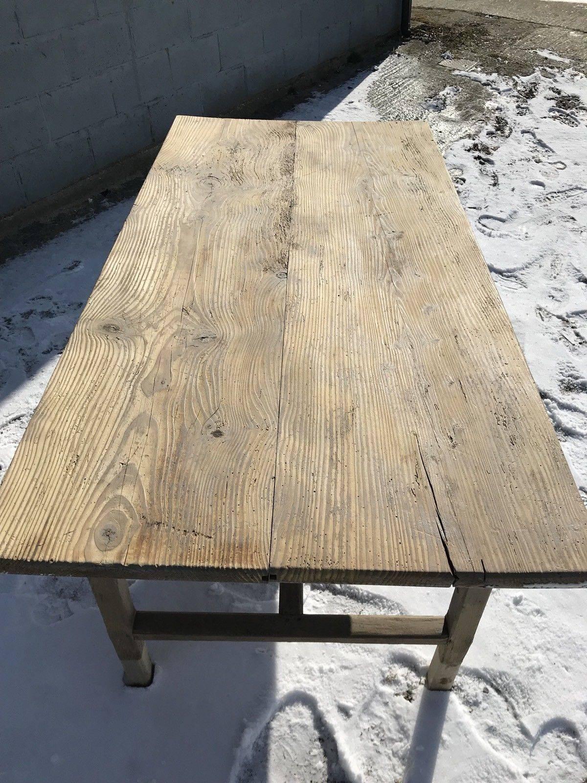 This is a beautiful French table in original condition. Fantastic age and patina, second to none!! The top oozes patina and has lovely age to it. It comes off the base for ease of transportation.


Dimensions: 177 long, 90cm wide, 82