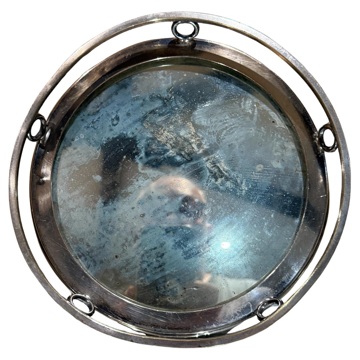 Vintage Antique Petit plateau de service avec miroir en vente