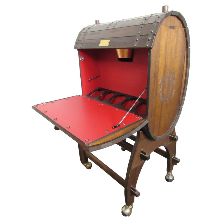 Old Rotation Bar Vintage Antique Style Rolling Bar For Sale at 1stDibs