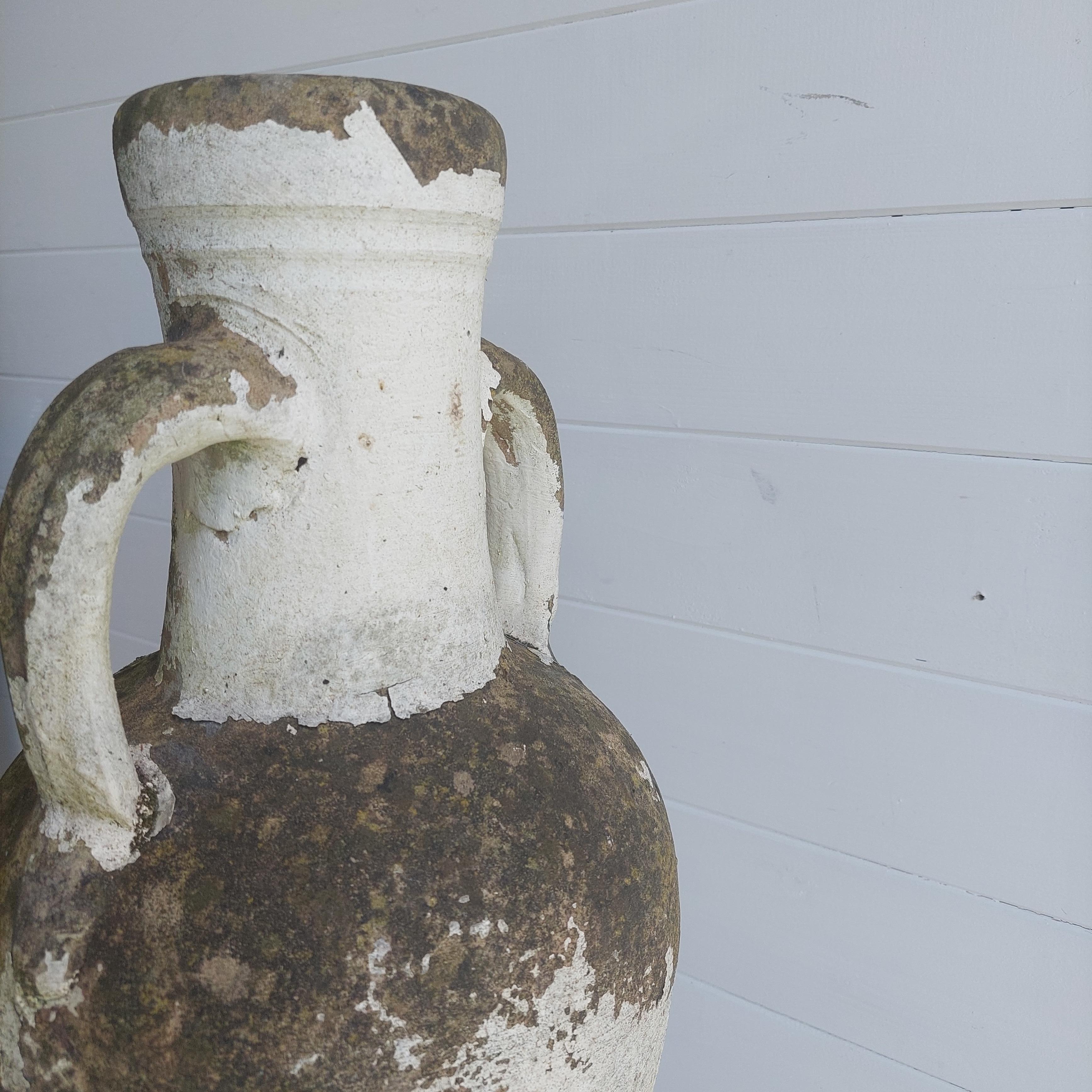 Vintage Antique Terracotta Amphora with Wrought Iron Tripod Stand, 1800s en vente 6