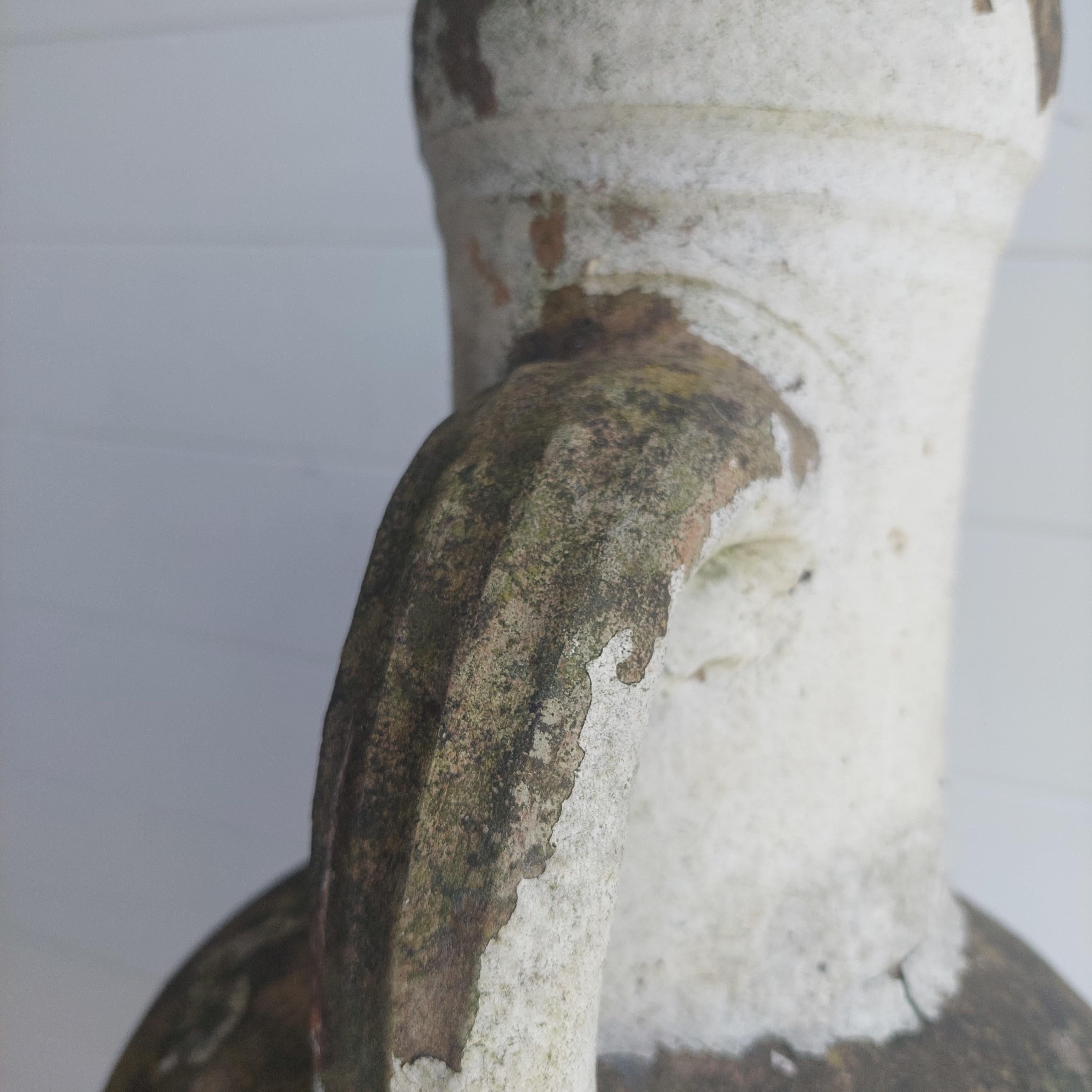 XIXe siècle Vintage Antique Terracotta Amphora with Wrought Iron Tripod Stand, 1800s en vente