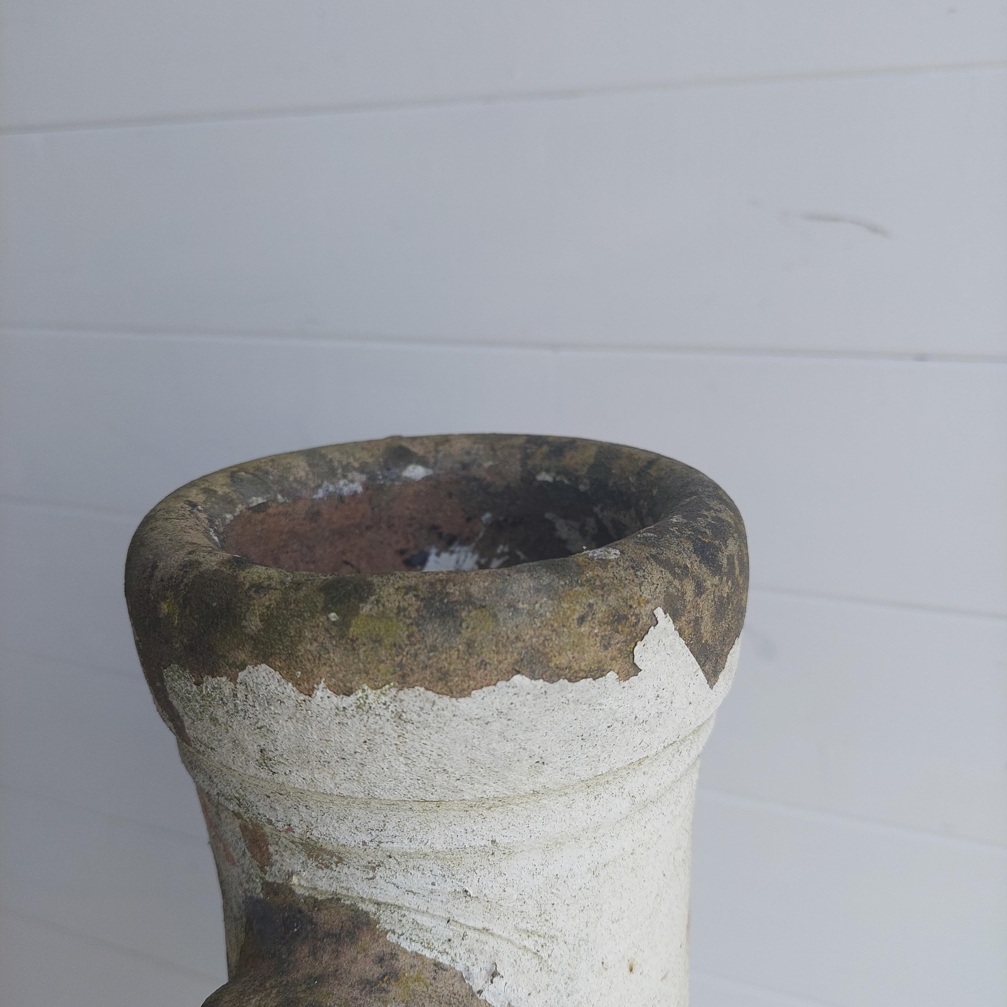 European Vintage Antique Terracotta Amphora with Wrought Iron Tripod Stand, 1800s