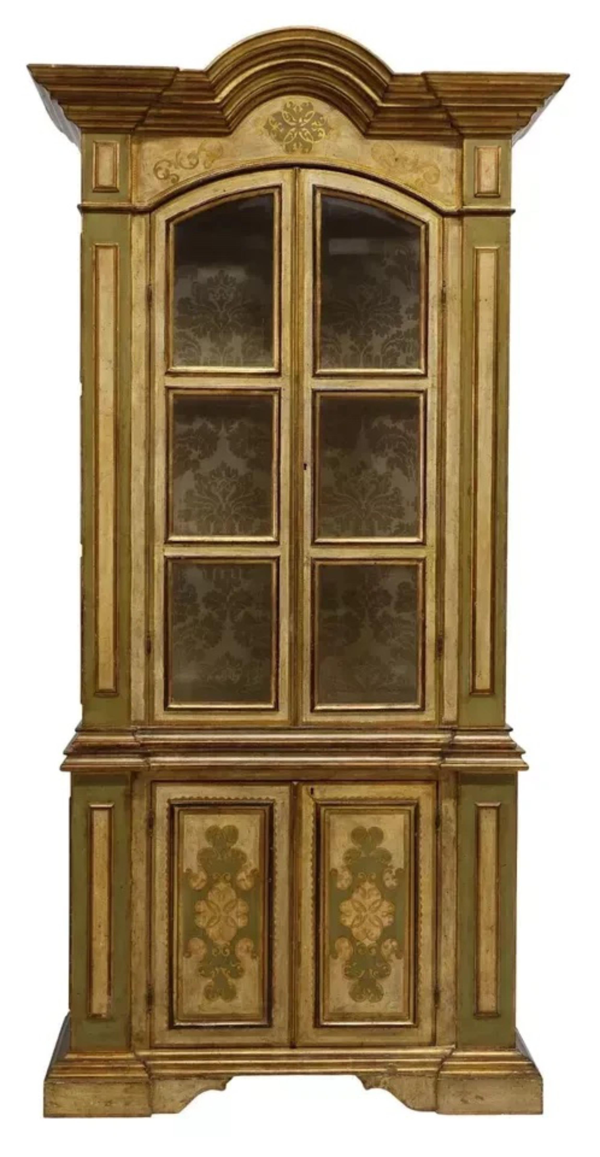 Other Vintage / Antique Venetian, Paint Decorated, Parcel Gilt, Display. Bookcase! For Sale
