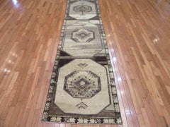 Vintage Antique Washed Turkish Anatolian Runner Rug
