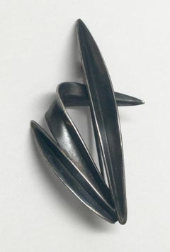 Vintage Anton Michelsen Denmark by Gertrude Engel Sterling Silver Grass Pin