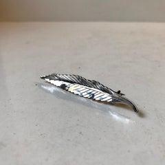 Vintage Anton Michelsen Naturalistic Brooch in Sterling Silver, 1950s