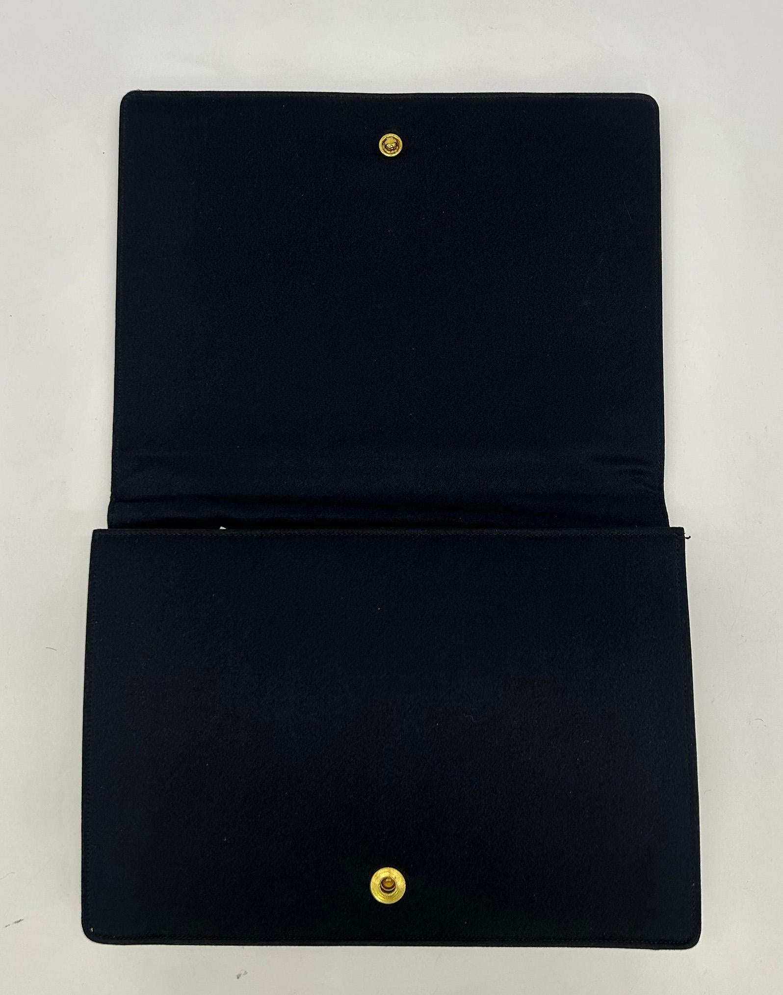 Vintage Anton Moritz Black Silk Glass Beaded Evening Bag Clutch c1960s For Sale 5