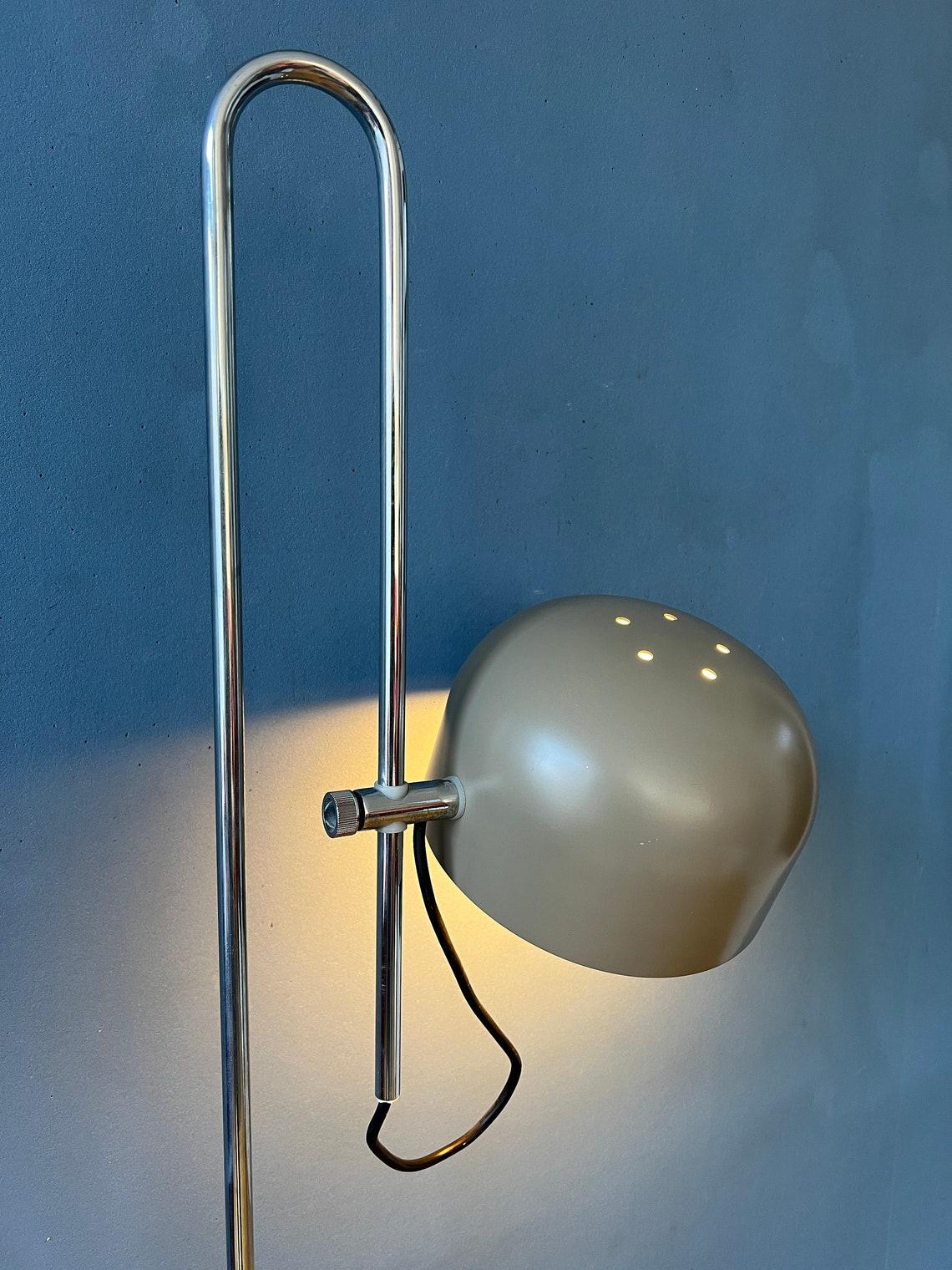 Metal Vintage Anvia Beige Adjustable Floor Lamp, 1970s For Sale