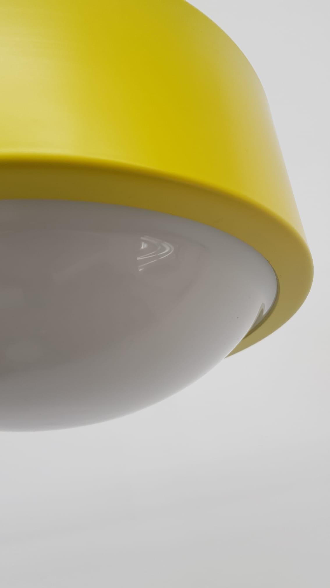 Vintage Anvia Holland yellow ceiling lamp sconce , 1970’s retro space age For Sale 3
