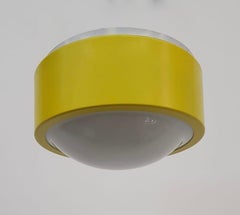 Lampada da soffitto vintage Anvia Holland gialla, retro anni '70 A Space Age