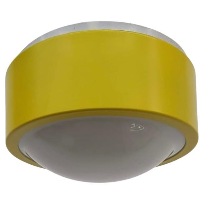 Vintage Anvia Holland yellow ceiling lamp sconce , 1970’s retro space age