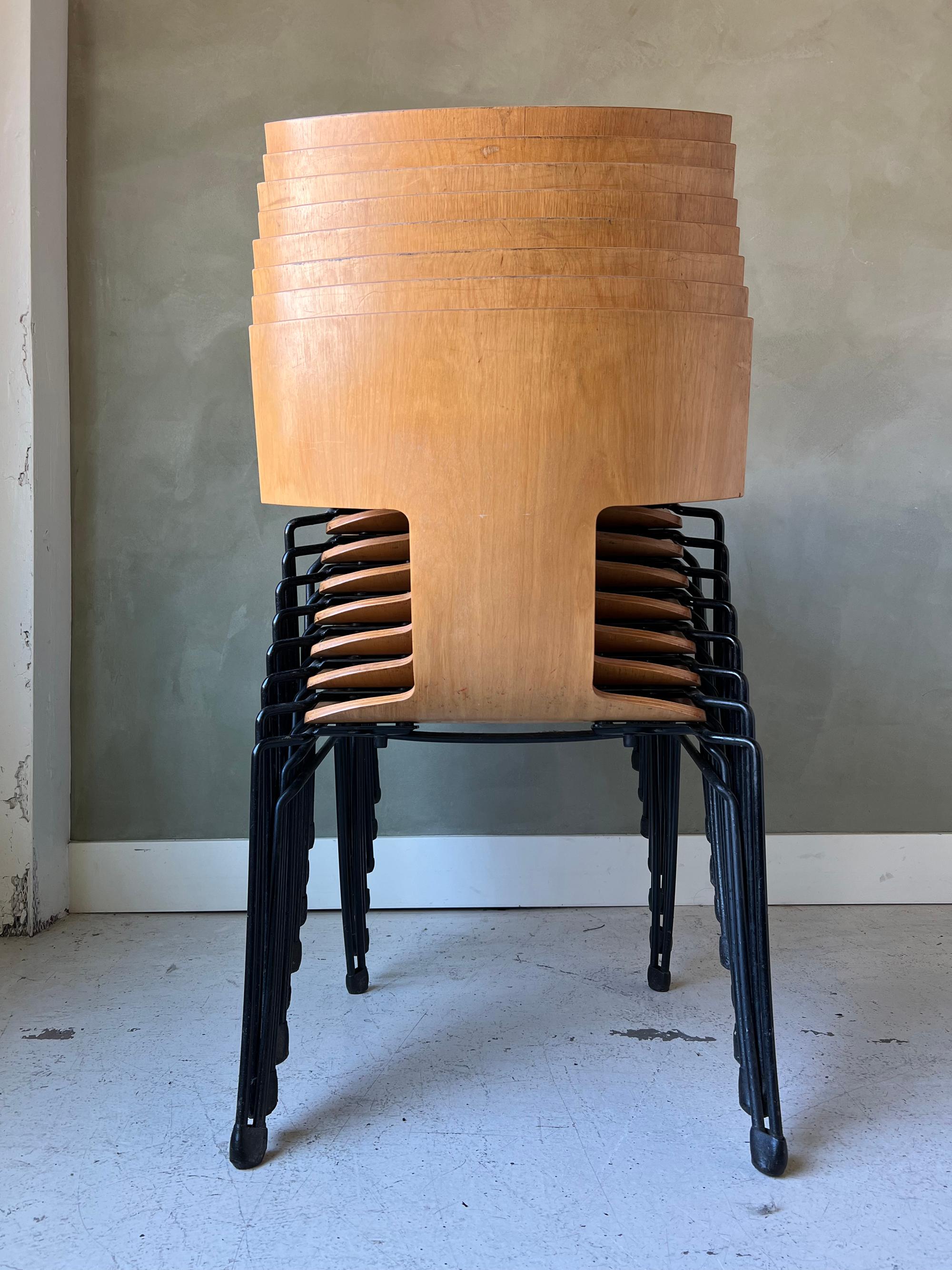 American Vintage Anziano Bent Plywood and Iron Chair by John Hutton for Donghia