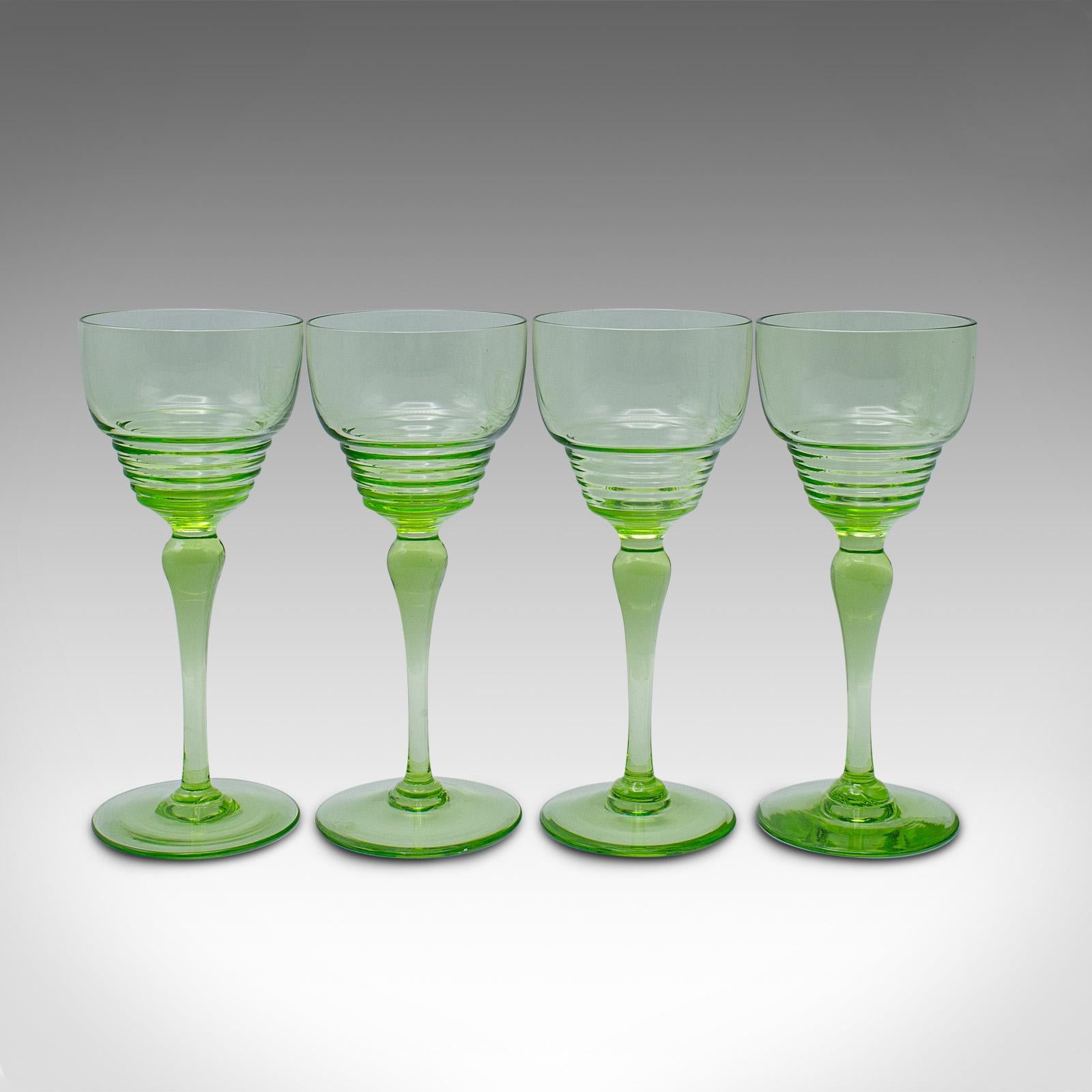 Service à vin anglais, aiguière, verres à vin, Art Déco, vers 1930 en vente 3