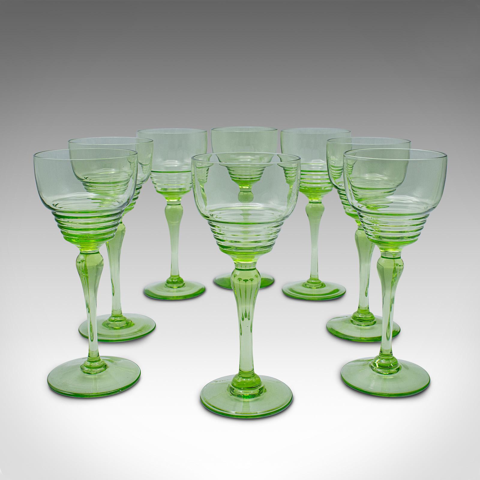 Service à vin anglais, aiguière, verres à vin, Art Déco, vers 1930 en vente 1