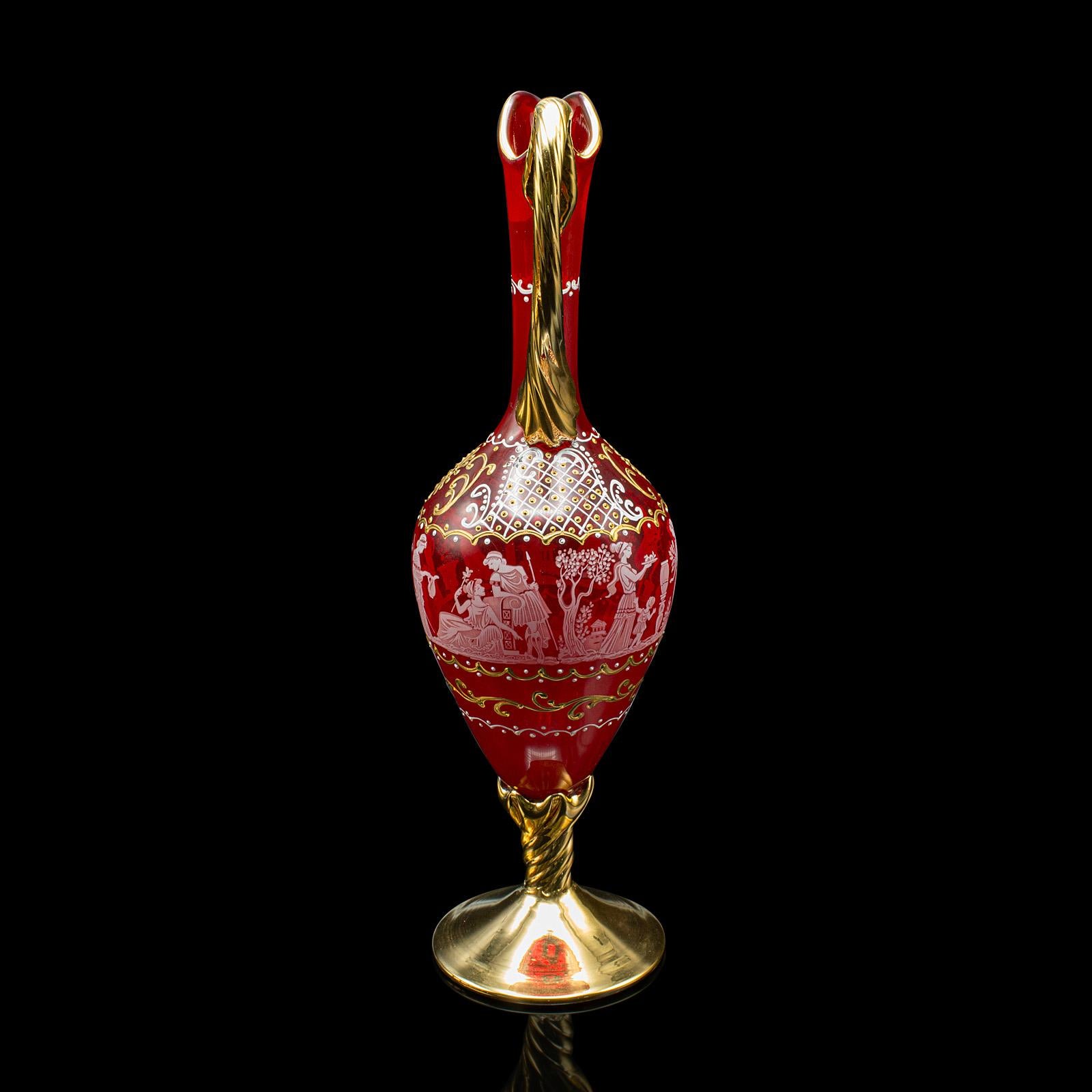 20ième siècle Service à vin italien, verre d'art, aiguière et aiguière, vers 1970 en vente