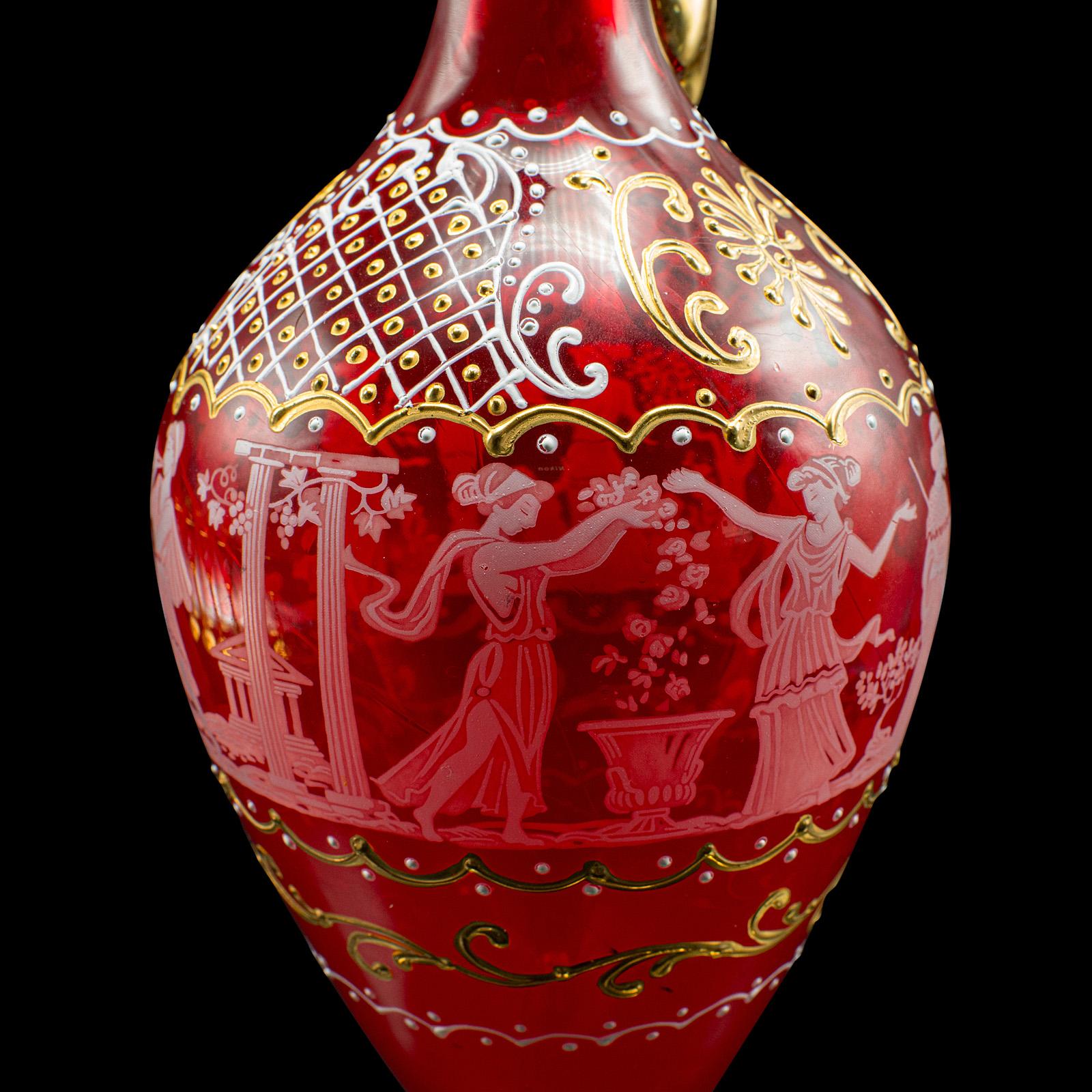 Service à vin italien, verre d'art, aiguière et aiguière, vers 1970 en vente 1