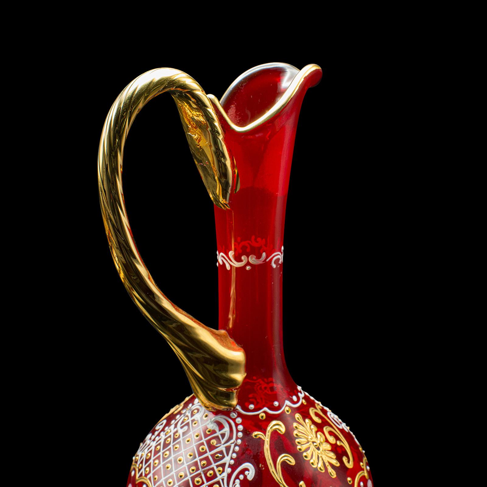 Service à vin italien, verre d'art, aiguière et aiguière, vers 1970 en vente 2