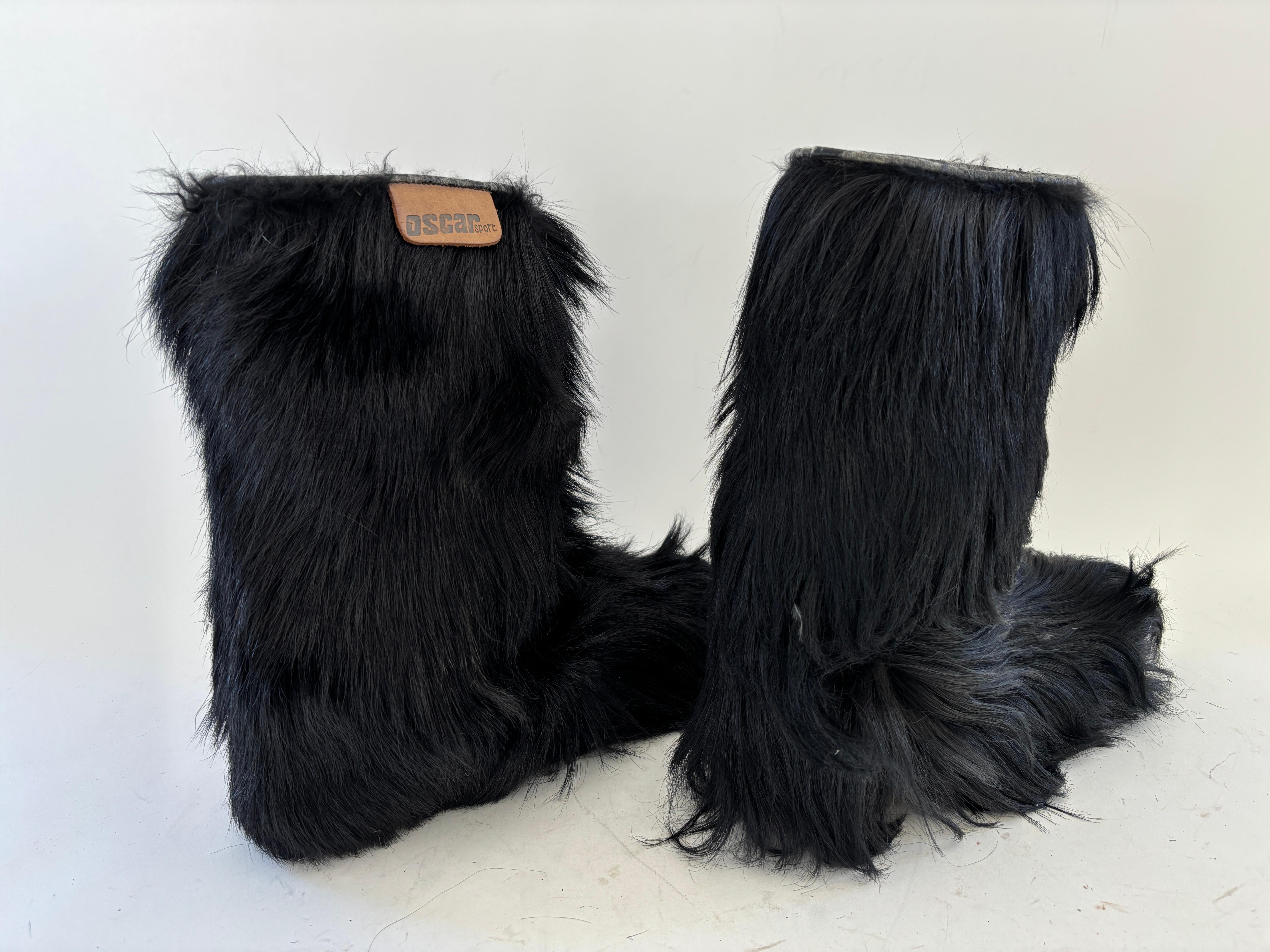Vintage Apollo Saba Oscar Sport Black Winter YeTi Boots sz US 12 For Sale 2