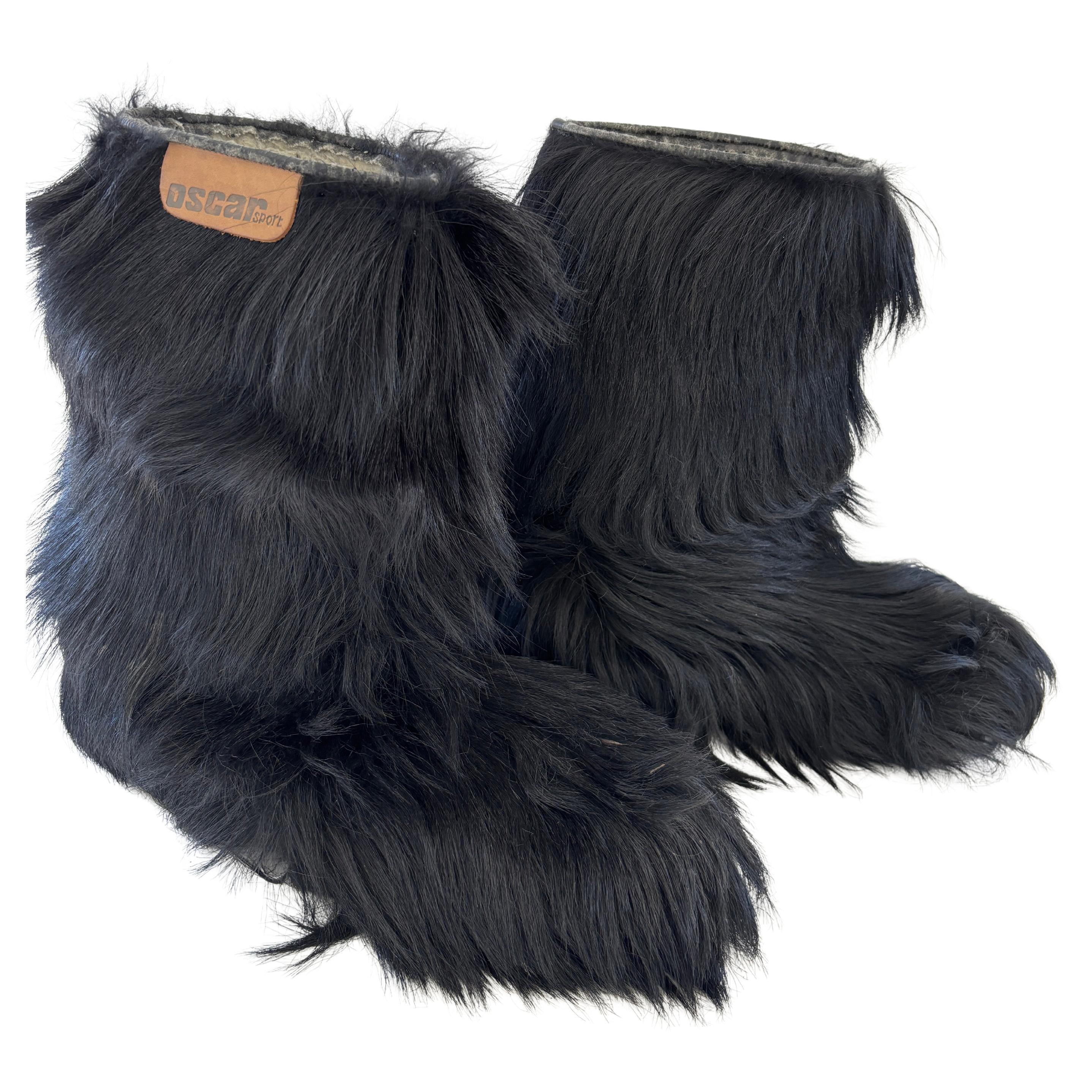 Vintage Apollo Saba Oscar Sport Black Winter YeTi Boots sz US 12 For Sale