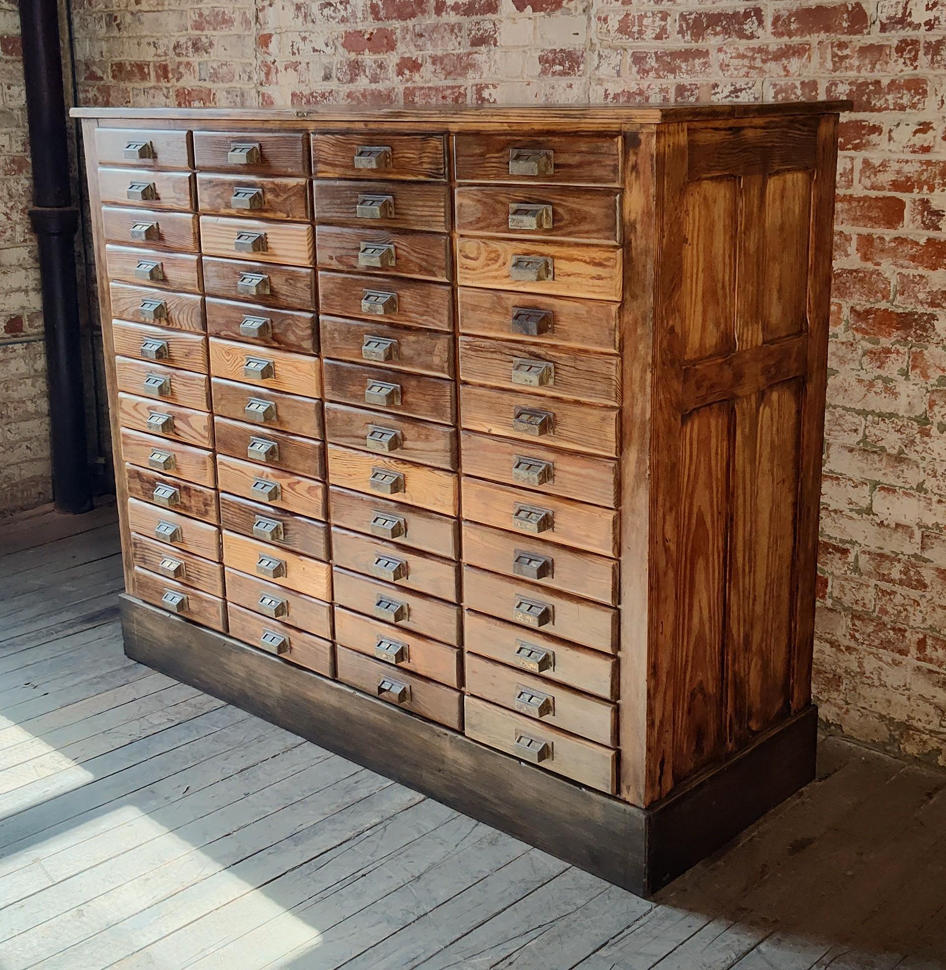 Vintage Apothecary Cabinet with 52 Drawers In Good Condition In Oakville, CT