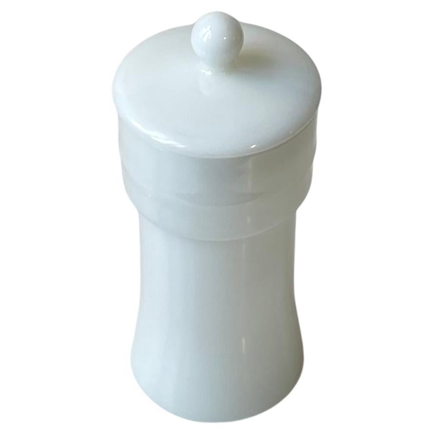 Apothekergefäß aus weißem Glas von Empoli, Italien, 1970er Jahre im Angebot