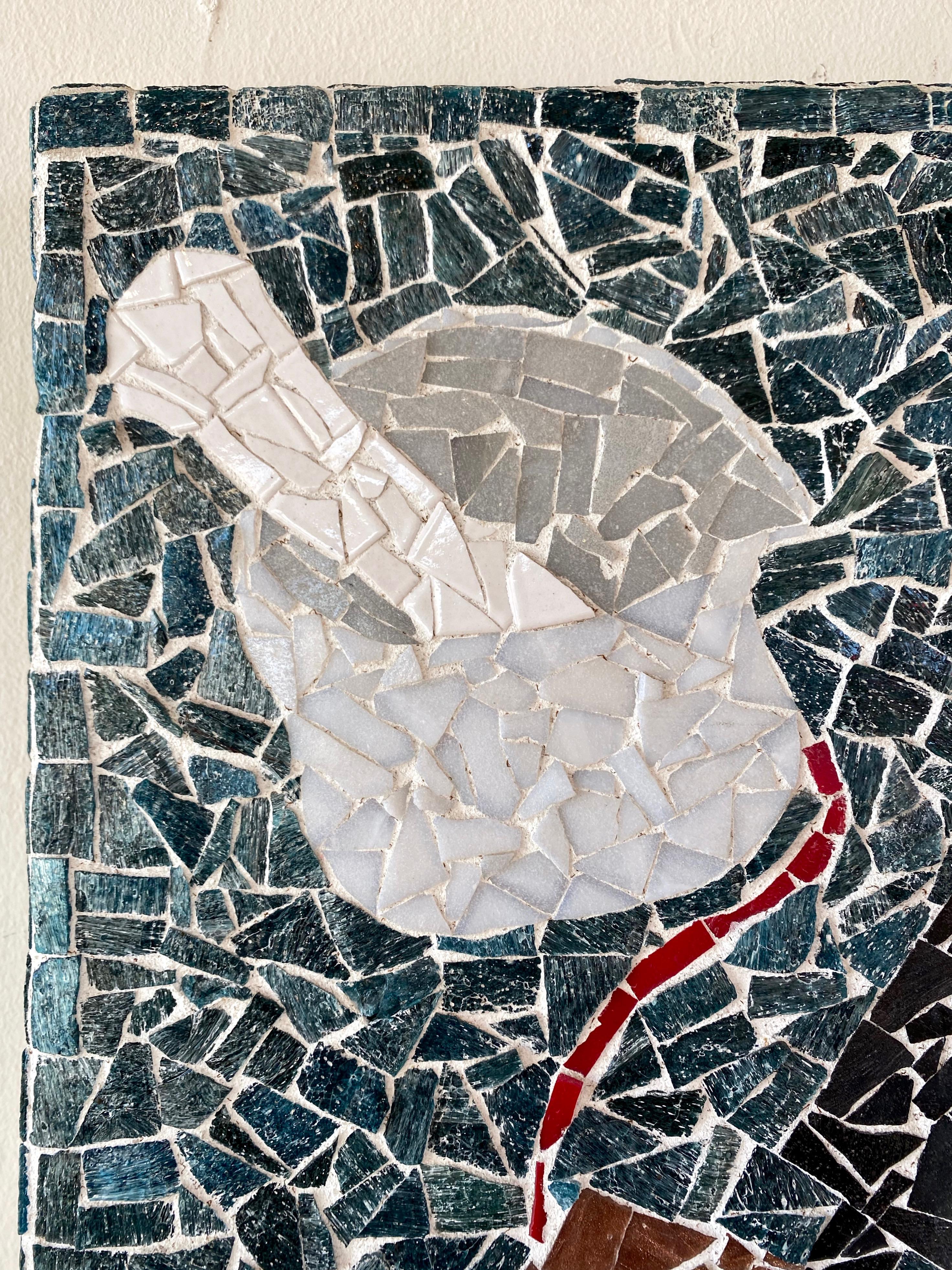 Mid-Century Modern Vintage Apothecary or Pharmacy “Pill Making Process” Glass Tile Mosaic, 1950s