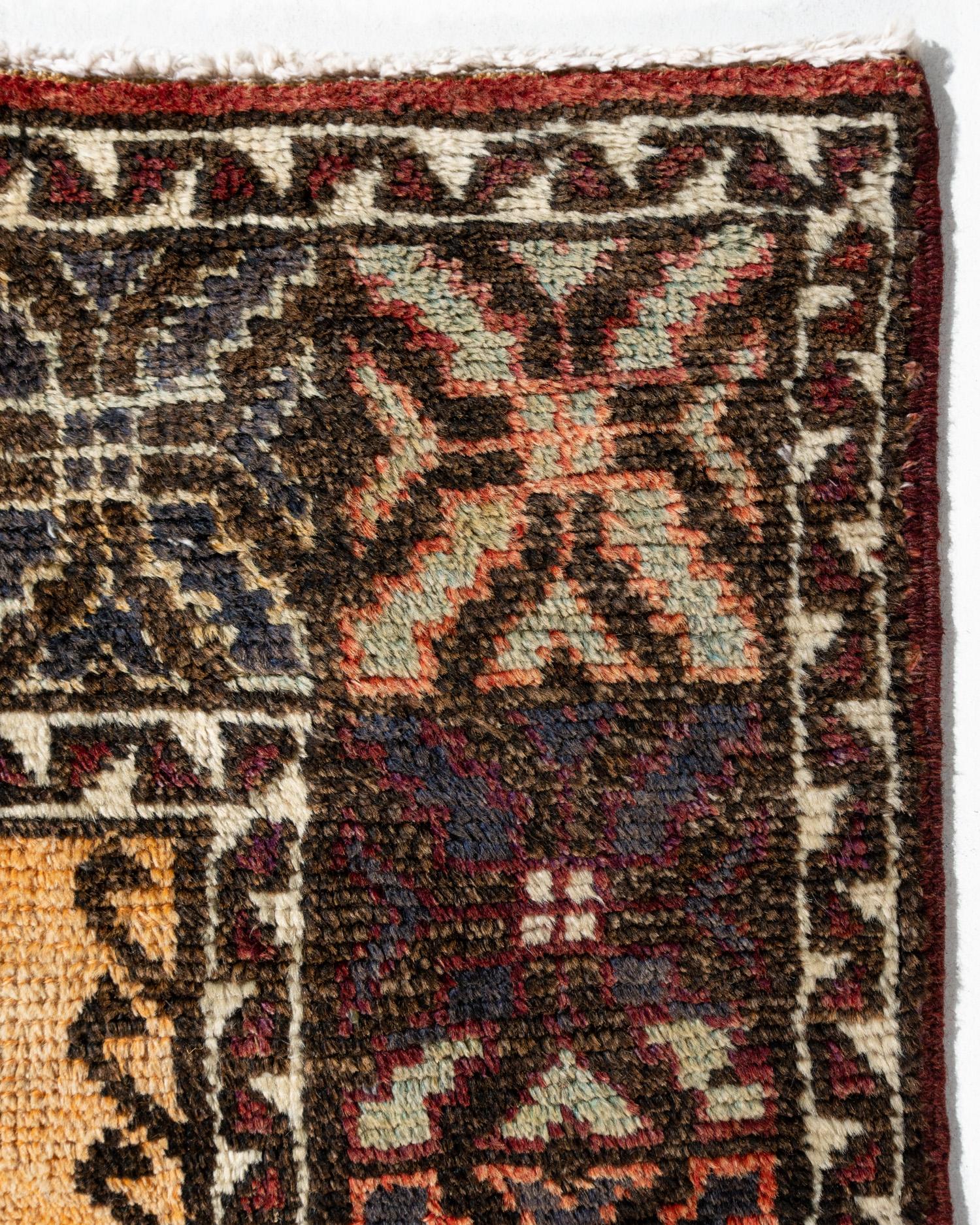 Vintage Apricot Türkisch Oushak Teppich 4'9 x 12'8 im Zustand „Gut“ im Angebot in New York, NY