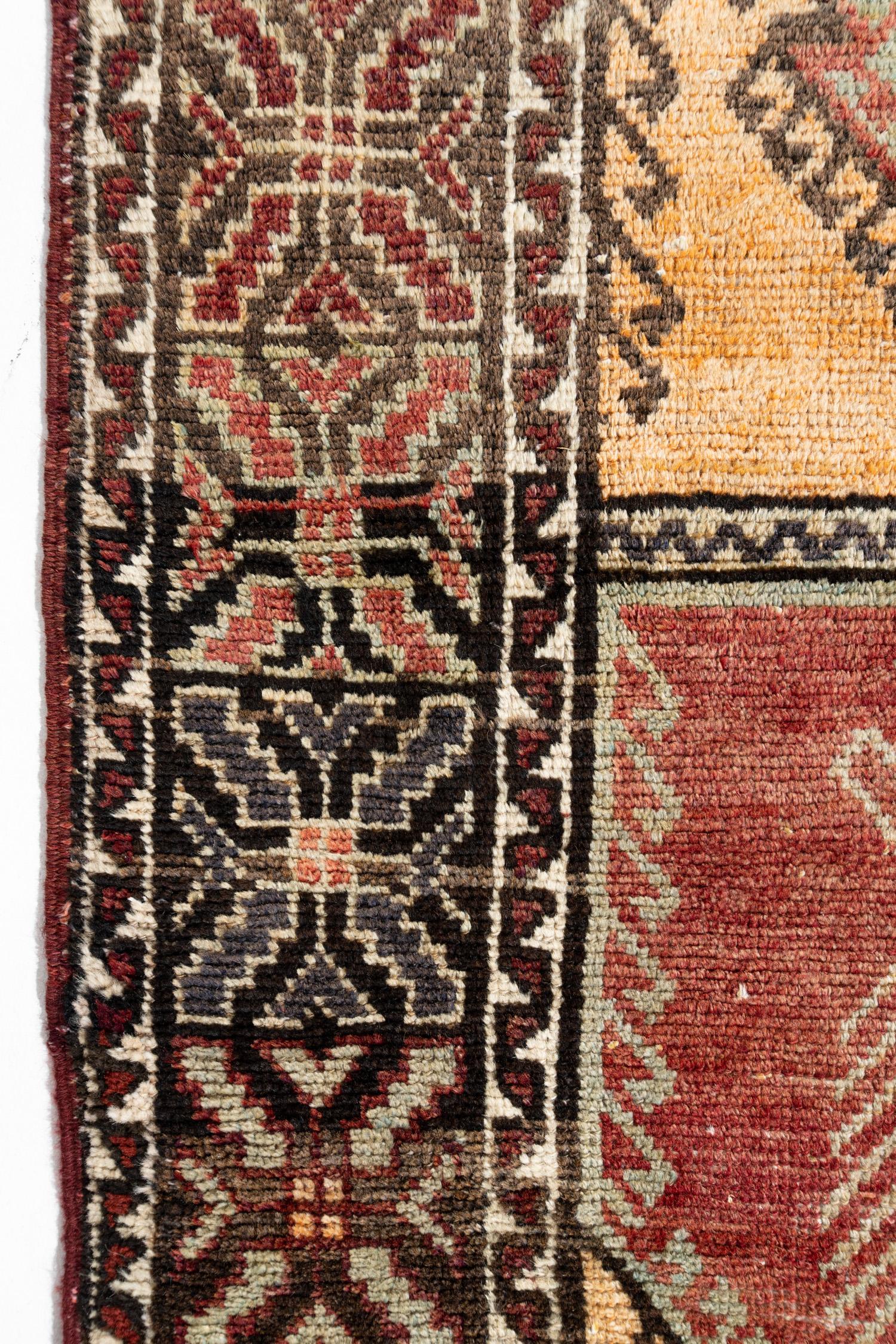 Vintage Apricot Türkisch Oushak Teppich 4'9 x 12'8 im Angebot 2