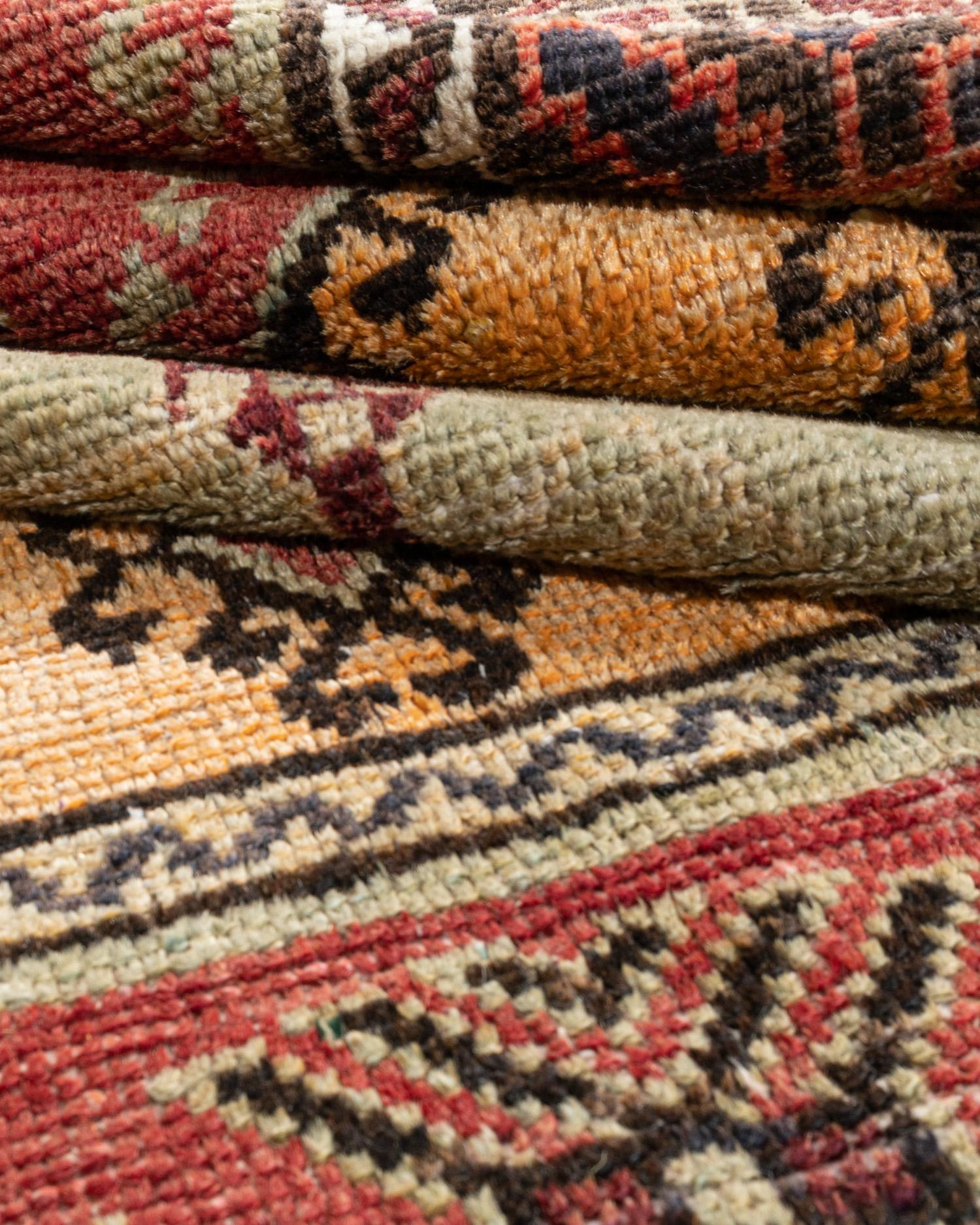 Vintage Apricot Türkisch Oushak Teppich 4'9 x 12'8 im Angebot 3